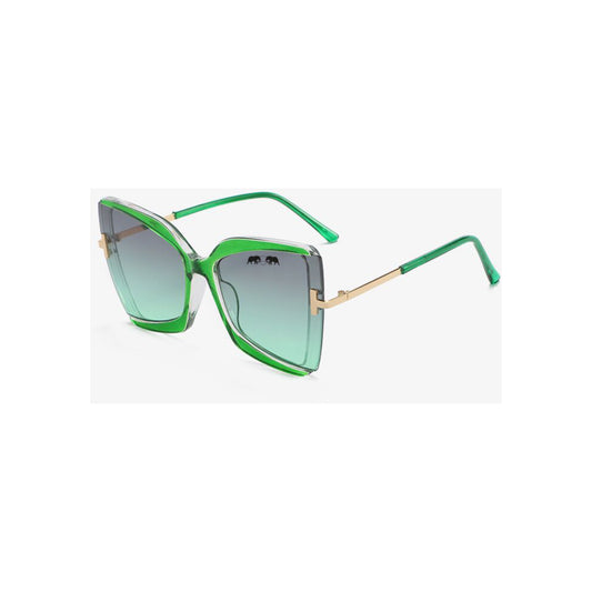 Green cat-eye solbriller 
