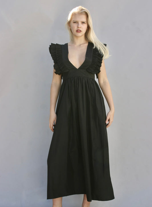 Elegant sort maxi kjole for spesielle anledninger